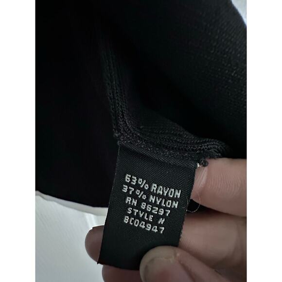 BCBGMaxazria Womens Black White Long Sleeve Bow Trimmed Cardigan Sweater Size M - Picture 6 of 7